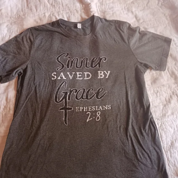 3 Christian Womans Tees XL Bella+Canvas Green Purple Gray Everyday Wear🙏 - Picture 2 of 16